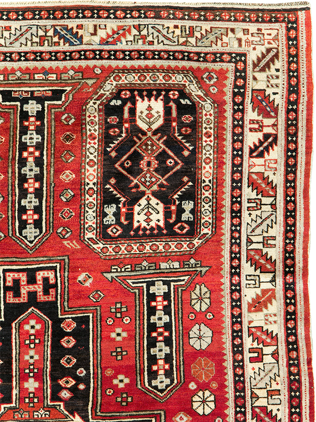 Vintage Caucasian Shirvan Rug, No.8424 - Galerie Shabab