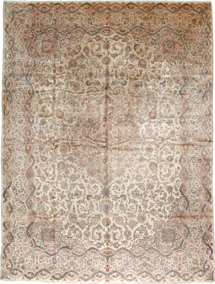 Vintage Persian Kashan Carpet, No.8446 - Galerie Shabab