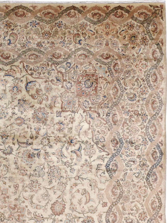 Vintage Persian Kashan Carpet, No.8446 - Galerie Shabab