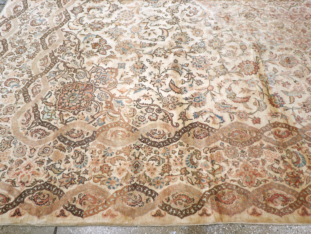 Vintage Persian Kashan Carpet, No.8446 - Galerie Shabab