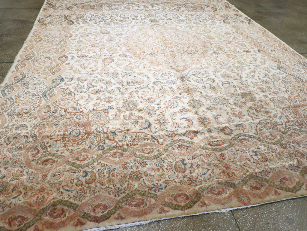 Vintage Persian Kashan Carpet, No.8446 - Galerie Shabab