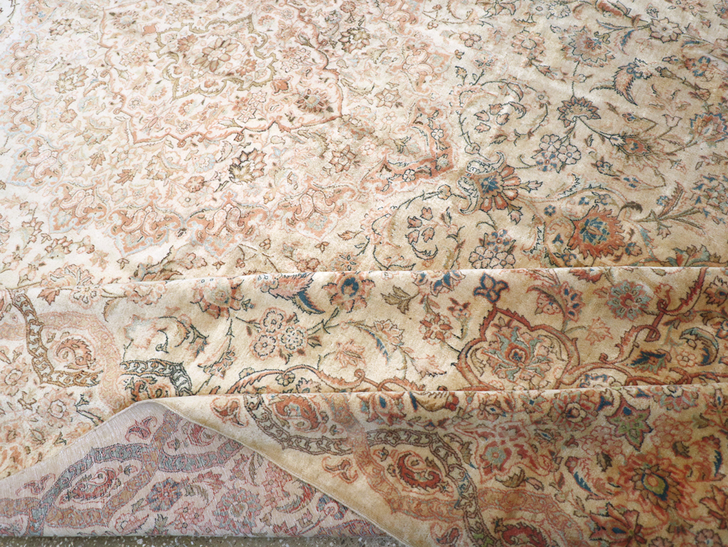 Vintage Persian Kashan Carpet, No.8446 - Galerie Shabab