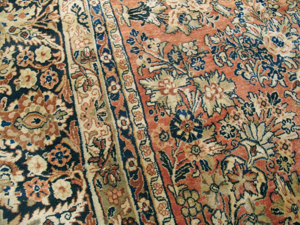 Antique Persian Sarouk Square Carpet, No.8459 - Galerie Shabab