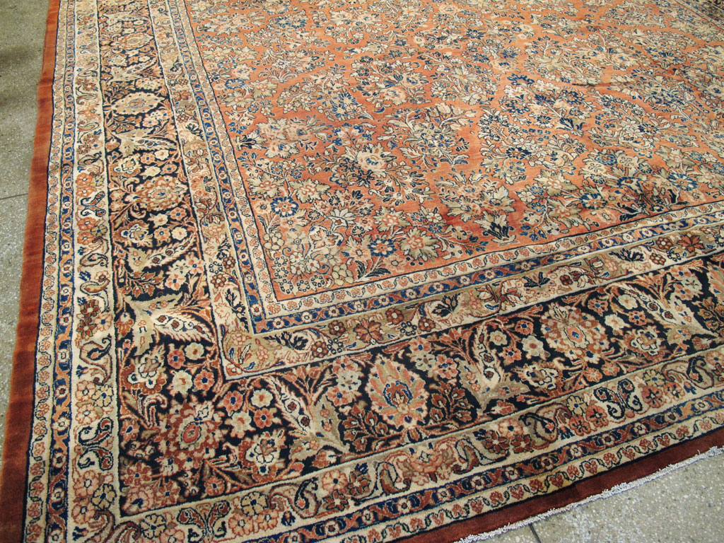 Antique Persian Sarouk Square Carpet, No.8459 - Galerie Shabab