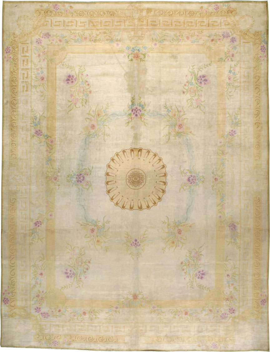 Vintage European Inspired Persian Kashan Carpet, No.8468 - Galerie Shabab