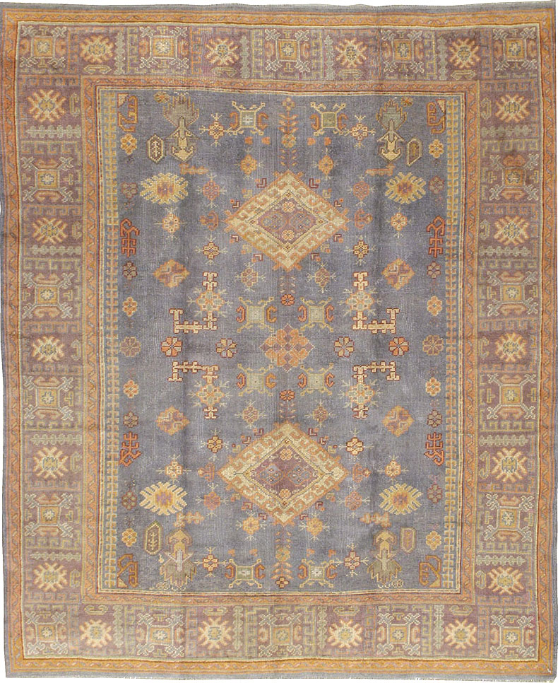 Antique Turkish Oushak Carpet, No.8527 - Galerie Shabab