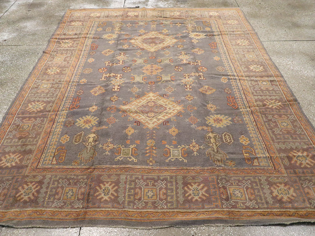 Antique Turkish Oushak Carpet, No.8527 - Galerie Shabab