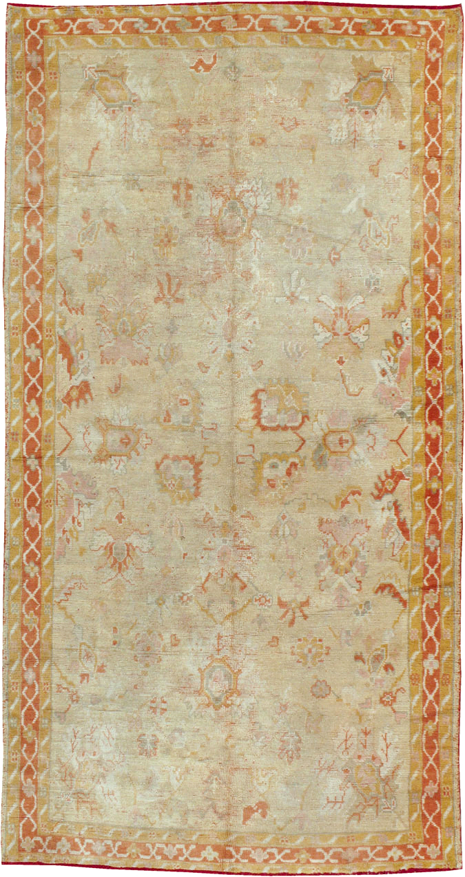 Antique Turkish Oushak Gallery Carpet, No.8533 - Galerie Shabab