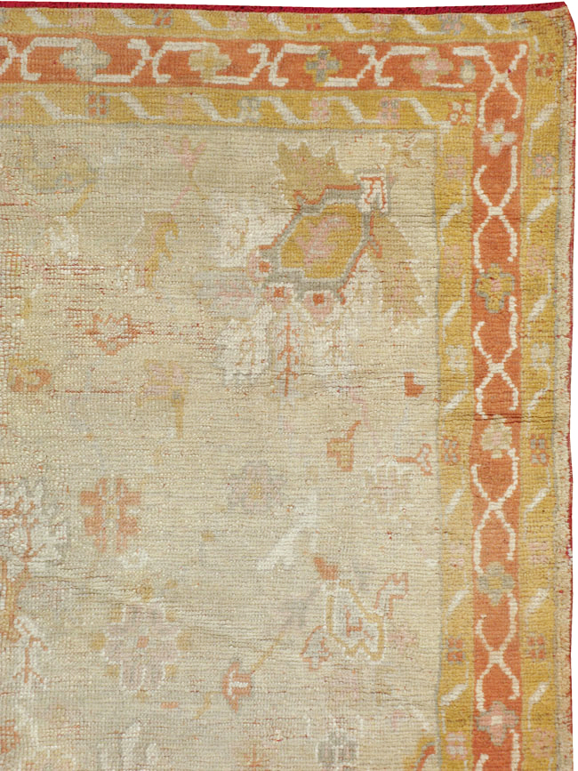 Antique Turkish Oushak Gallery Carpet, No.8533 - Galerie Shabab