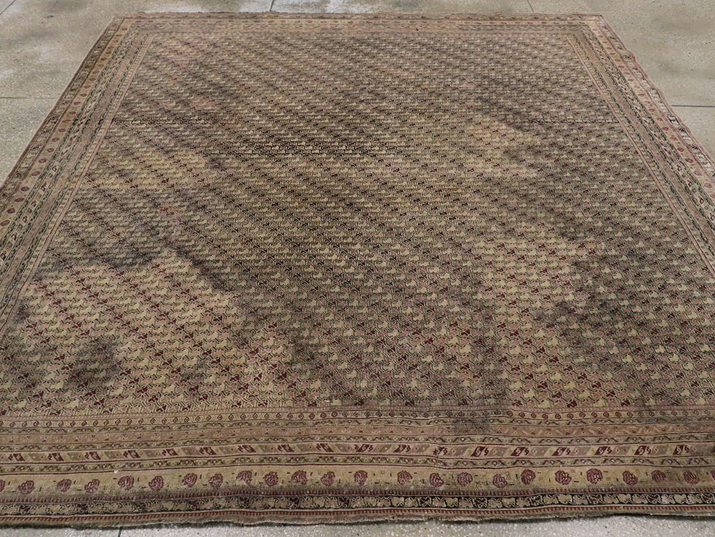 Antique Indian Agra Square Carpet, No.8541 - Galerie Shabab