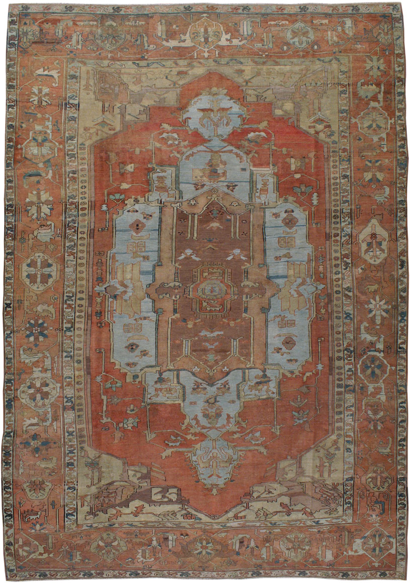 Antique Serapi Rug, No.8553 - Galerie Shabab