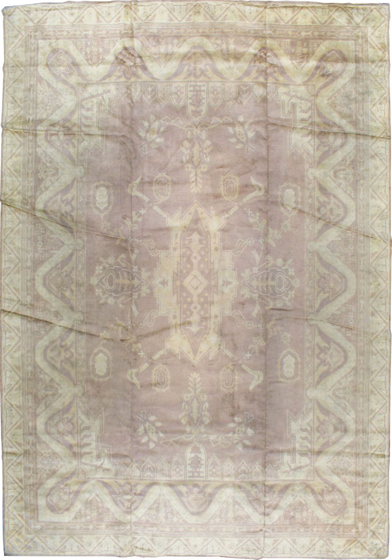 Vintage European Oushak Large Carpet, No.8600 - Galerie Shabab