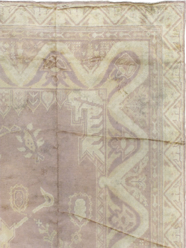 Vintage European Oushak Large Carpet, No.8600 - Galerie Shabab