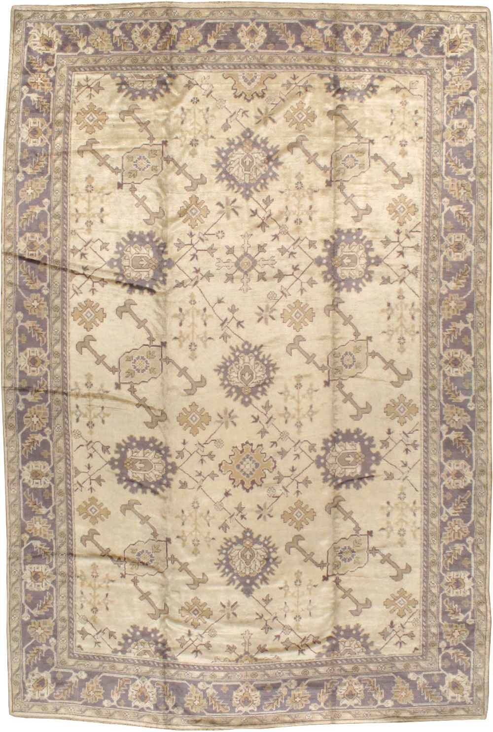 Vintage Turkish Oushak Carpet, No.8609 - Galerie Shabab