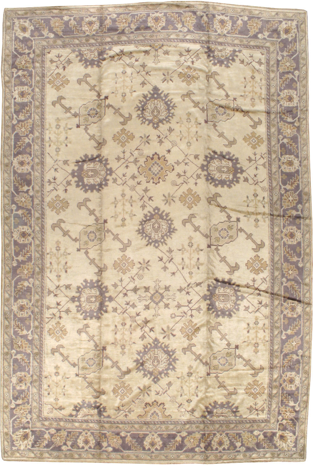 Vintage Turkish Oushak Carpet, No.8609 - Galerie Shabab