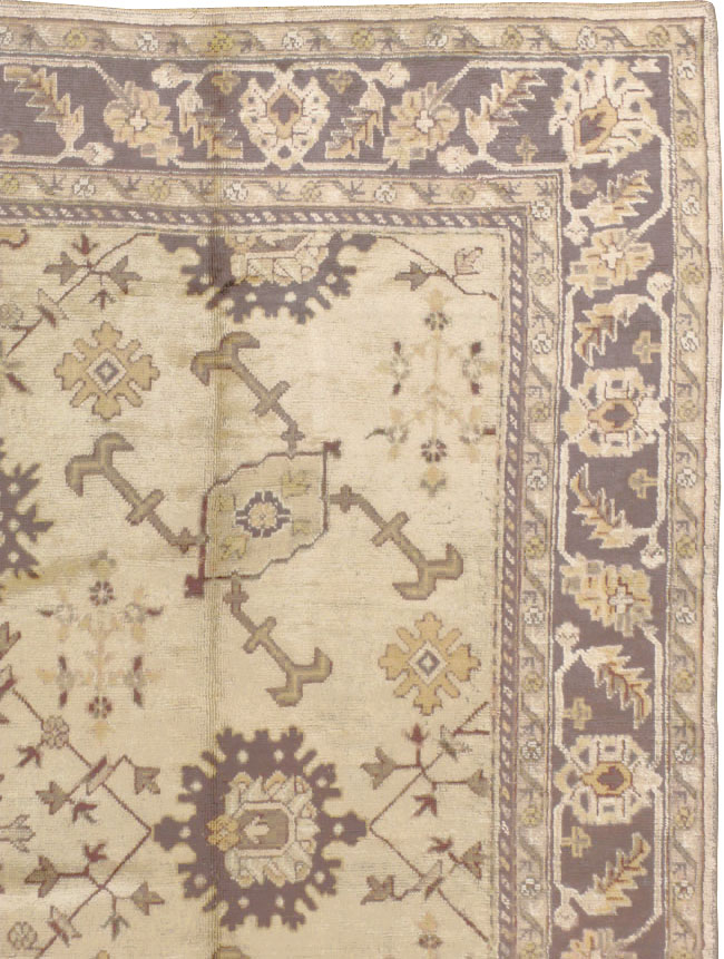Vintage Turkish Oushak Carpet, No.8609 - Galerie Shabab