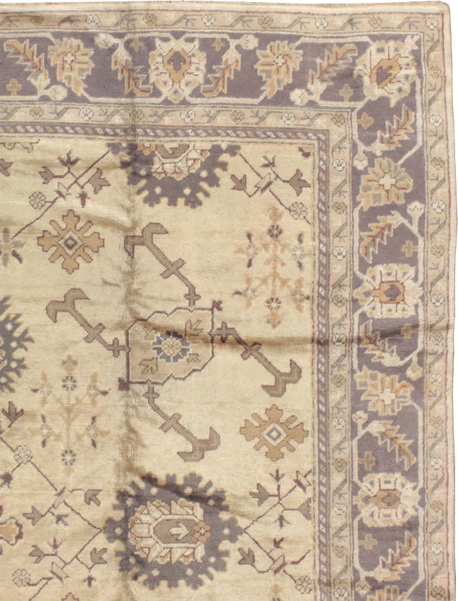 Vintage Turkish Oushak Carpet, No.8609 - Galerie Shabab