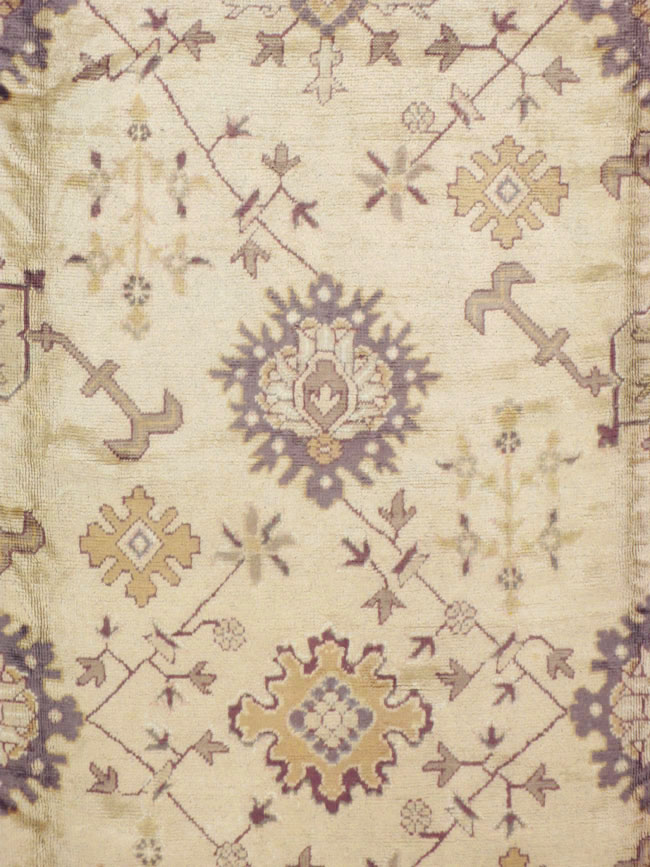 Vintage Turkish Oushak Carpet, No.8609 - Galerie Shabab