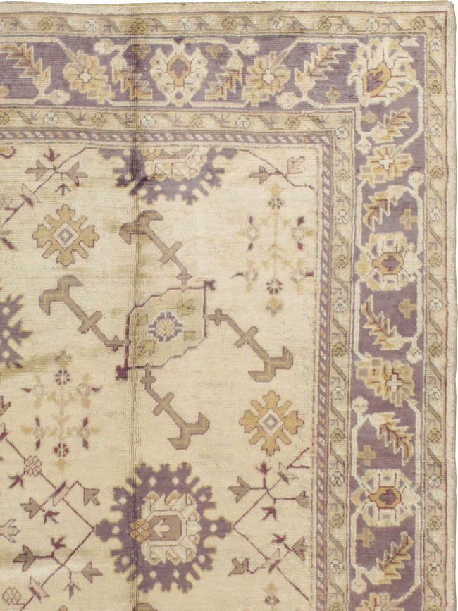 Vintage Turkish Oushak Carpet, No.8609 - Galerie Shabab