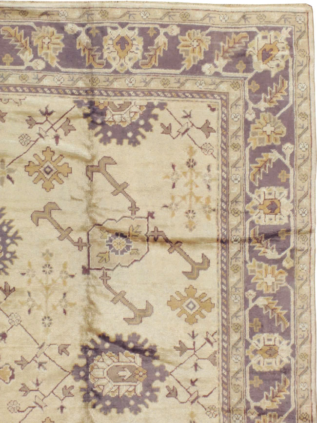 Vintage Turkish Oushak Carpet, No.8609 - Galerie Shabab