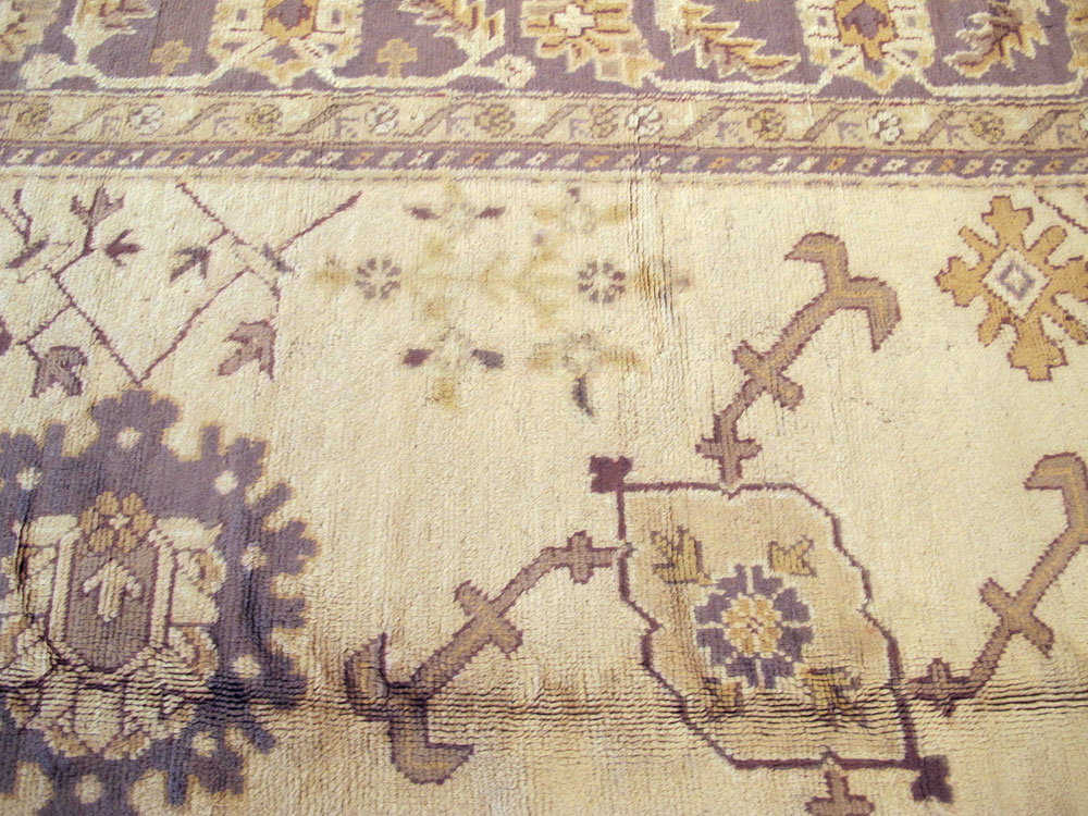 Vintage Turkish Oushak Carpet, No.8609 - Galerie Shabab