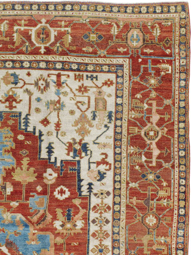 Antique Persian Heriz / Serapi Carpet, No.8639 - Galerie Shabab