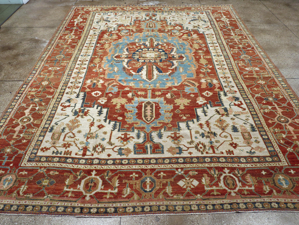 Antique Persian Heriz / Serapi Carpet, No.8639 - Galerie Shabab