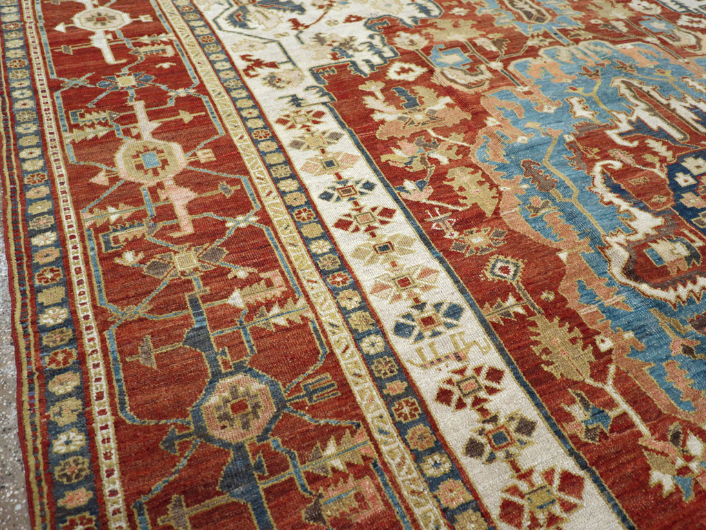 Antique Persian Heriz / Serapi Carpet, No.8639 - Galerie Shabab