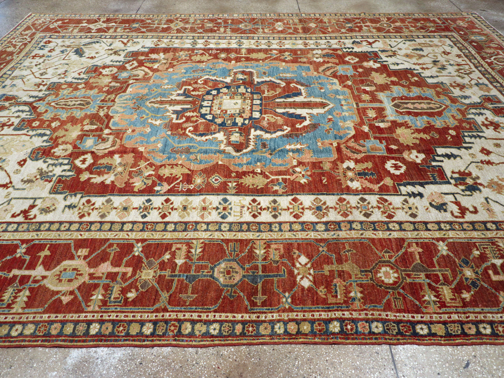 Antique Persian Heriz / Serapi Carpet, No.8639 - Galerie Shabab