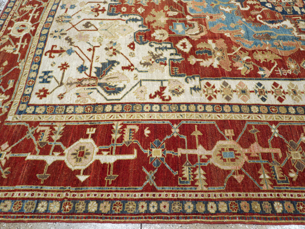 Antique Persian Heriz / Serapi Carpet, No.8639 - Galerie Shabab