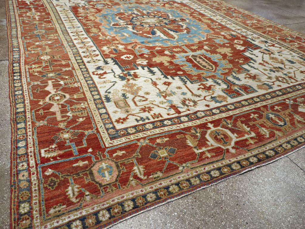 Antique Persian Heriz / Serapi Carpet, No.8639 - Galerie Shabab