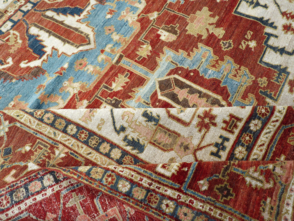 Antique Persian Heriz / Serapi Carpet, No.8639 - Galerie Shabab