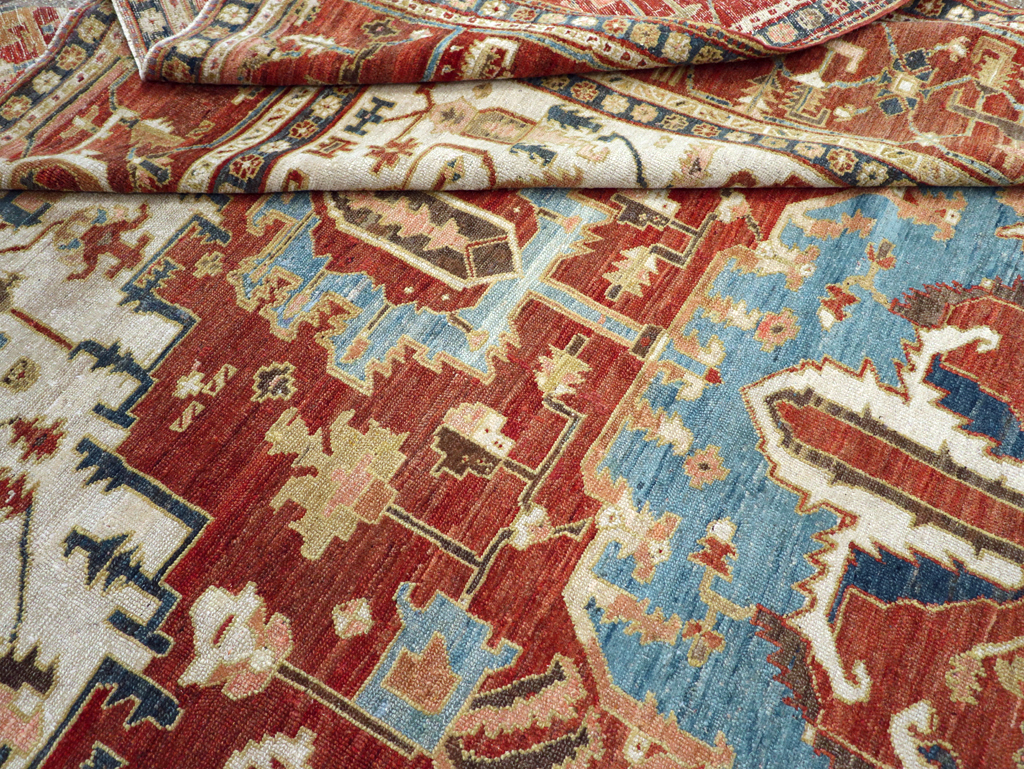 Antique Persian Heriz / Serapi Carpet, No.8639 - Galerie Shabab