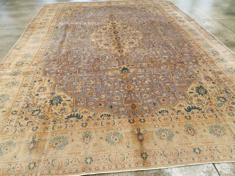 Vintage Persian Kashan Carpet, No.8651 - Galerie Shabab
