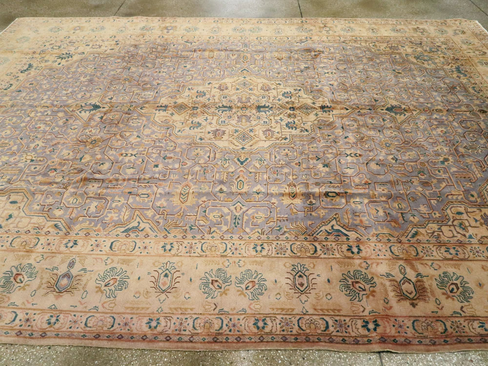 Vintage Persian Kashan Carpet, No.8651 - Galerie Shabab