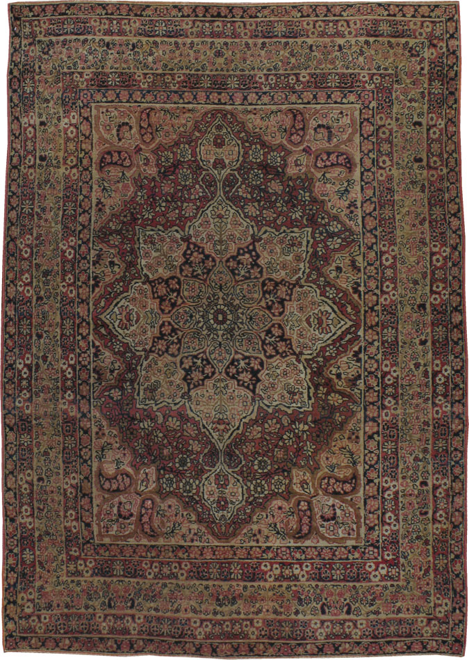 Antique Persian Lavar Kerman Rug, No.8674 - Galerie Shabab
