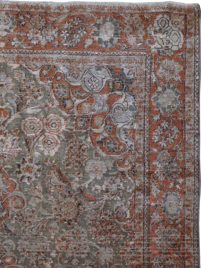 Antique Persian Kashan Rug, No.8675 - Galerie Shabab