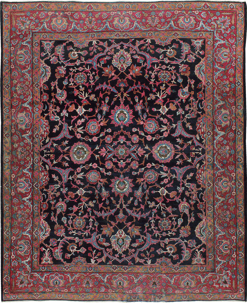 Antique Persian Lavar Kerman Carpet, No.8700 - Galerie Shabab