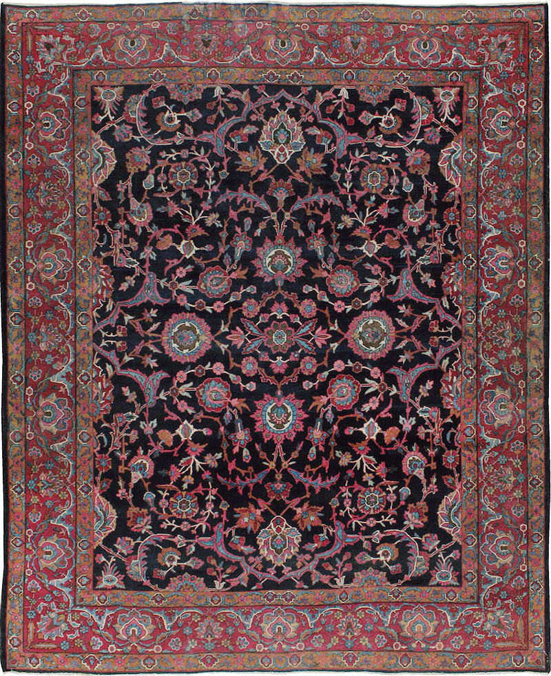 Antique Persian Lavar Kerman Carpet, No.8700 - Galerie Shabab