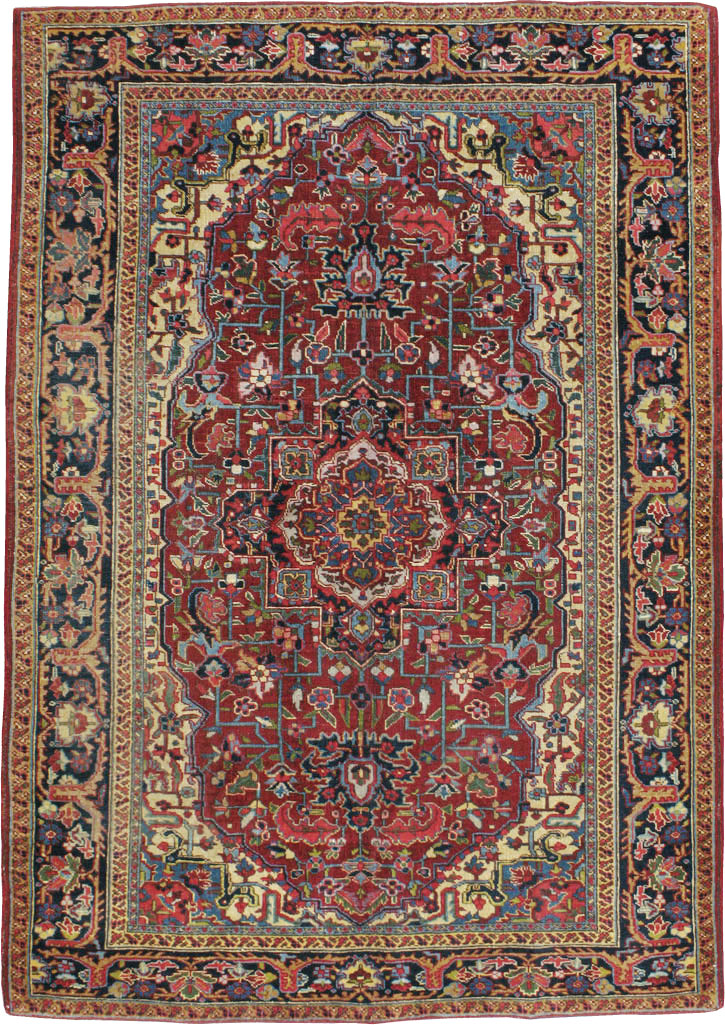 Vintage Persian Heriz Carpet, No.8713 - Galerie Shabab