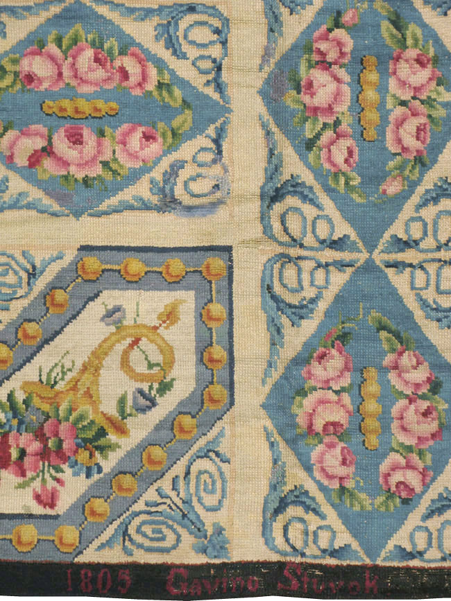 Antique European Savonnerie Carpet, No.8787 - Galerie Shabab