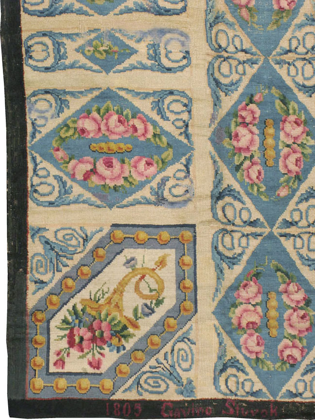 Antique European Savonnerie Carpet, No.8787 - Galerie Shabab