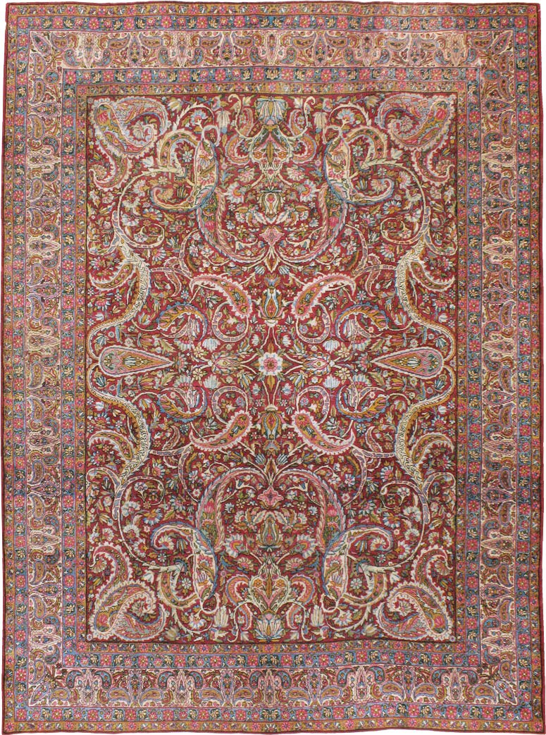 Antique Persian Lavar Kerman Carpet, No.8798 - Galerie Shabab