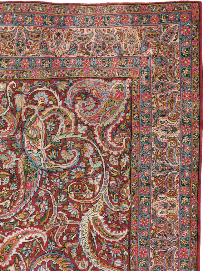 Antique Persian Lavar Kerman Carpet, No.8798 - Galerie Shabab