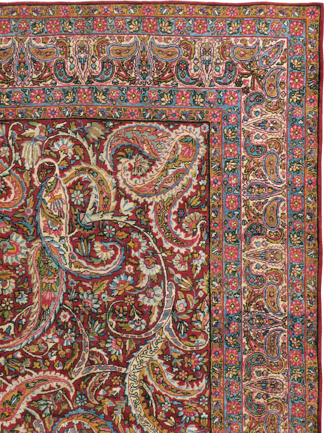 Antique Persian Lavar Kerman Carpet, No.8798 - Galerie Shabab
