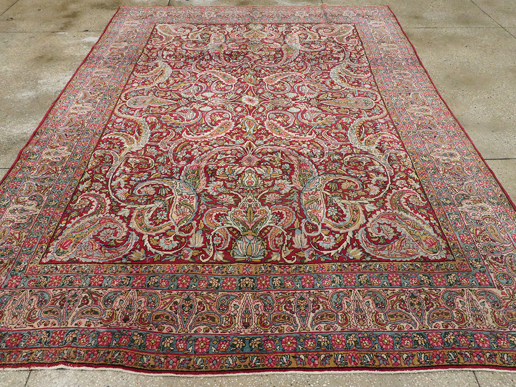 Antique Persian Lavar Kerman Carpet, No.8798 - Galerie Shabab