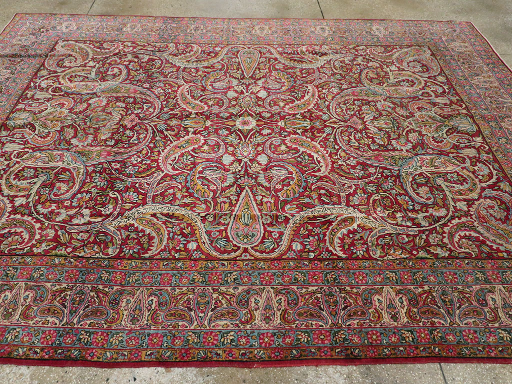 Antique Persian Lavar Kerman Carpet, No.8798 - Galerie Shabab