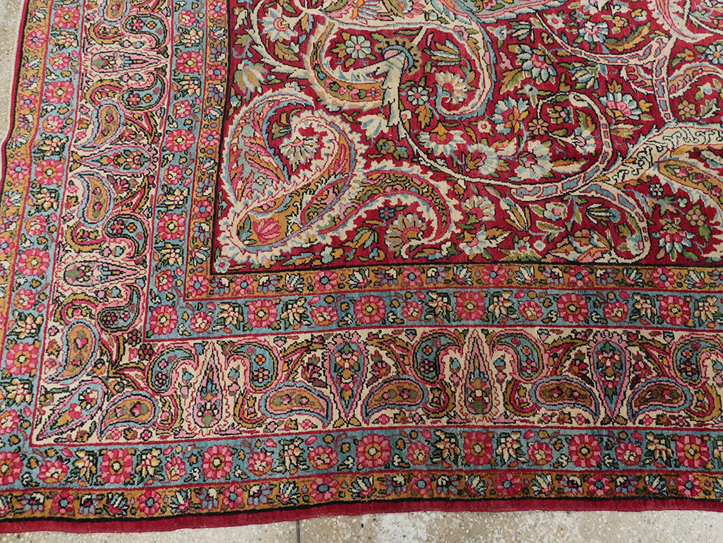 Antique Persian Lavar Kerman Carpet, No.8798 - Galerie Shabab