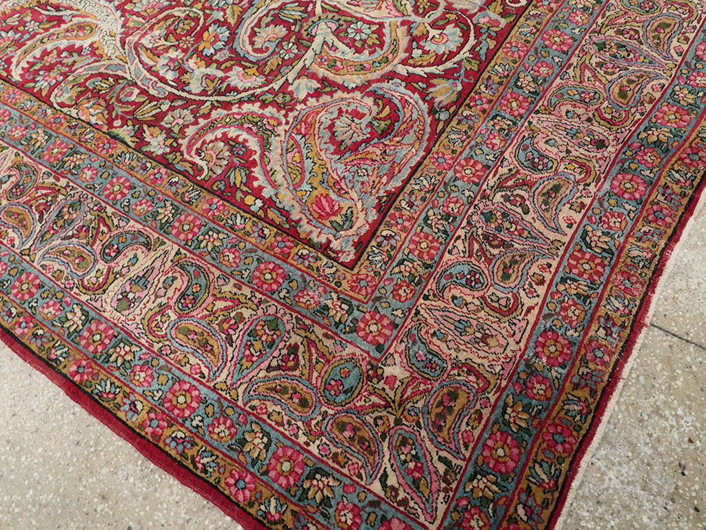 Antique Persian Lavar Kerman Carpet, No.8798 - Galerie Shabab