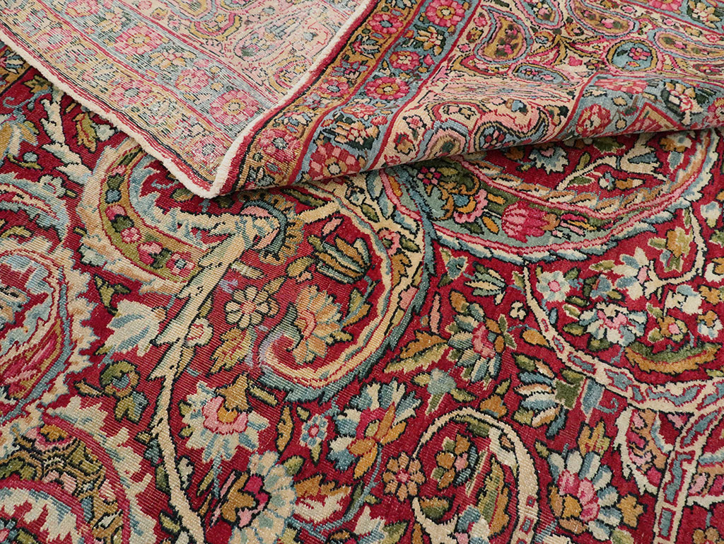 Antique Persian Lavar Kerman Carpet, No.8798 - Galerie Shabab